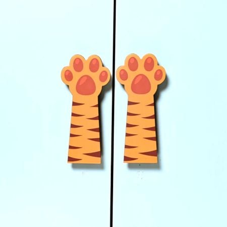 Handcrafted Acacia Wood Tiger Paw Handle Pair